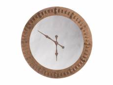 Horloge miroir bois naturel - rundi - l 119 x l 5.8