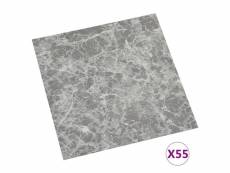 Icaverne - tapis et revêtements de sol selection planches de plancher autoadhésives 55 pcs pvc 5,11m² gris béton