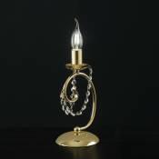 Iperbriko - Lampe de chevet en fer doré avec strass