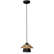 Lampe de plafond - Lampe suspendue de style scandinave - Gerd Noir - Acier, Bois - Noir