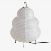 Lampe de table en papier de riz (↑34 cm) Gogian SKLUM Blanc - Blanc