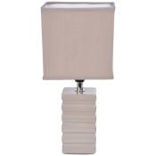 Lampe pilier strie taupe
