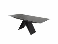 Laurine - table allongeable céramique anthracite