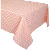 Linnea - nappe coton futon enduit téflon Rectangulaire 150x300 cm - Rose