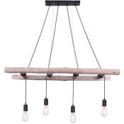 Luminaire suspendu vintage échelle en bois suspension