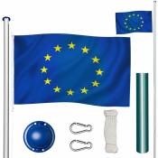 Mât avec drapeau réglable en hauteur - mât, porte drapeau, support drapeau - Europe