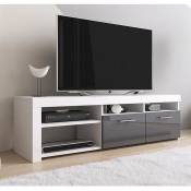 Meuble TV 2 tiroirs 1 étagère | 140 x 40 x 35cm |