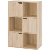 Miracle - Bibliothèque modulaire en bois avec compartiments