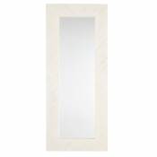 Miroir rectangulaire encadrement en bois blanc 75x178