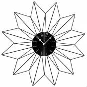 Pendule étoile - 50 x 4,5 x 50 cm - Métal - Noir