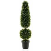 Plante Artificielle Cyprès 120 cm, Plante Artificielle en Pot, Grand Arbre Artificiel pour Intérieur/Extérieur, Vert - Relax4life