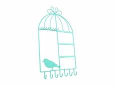 Porte bijoux cage à oiseaux home sweet home vert