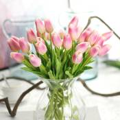 RHAFAYRE Lot de 10 tulipes artificielles 34 cm pour