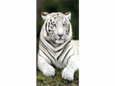 "serviette de plage tigre blanc 90x170"