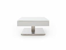 Table basse marseille laquée blanc mat plateau en verre trempé blanc mat 20100880065