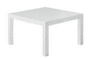 Table carrée Quaderna / 126 x 126 cm - Superstudio, 1972 - Zanotta blanc en plastique