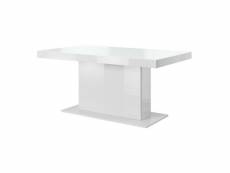 Table extensible design pour salle à manger collection lucia. Coloris blanc brillant.