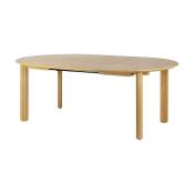 Table extensible en chêne naturel 132/202 x 74 cm