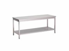 Table inox professionnelle etagère basse - gamme 700 - gastro m - - inox700x700 700x700x880mm