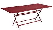 Table pliante Caractère / 90 x 190 cm - 8 à 10 personnes - Fermob rouge en métal