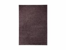 Tapis salon 70x140 cm rectangulaire colour in motion marron entrée tufté adapté au chauffage par le sol