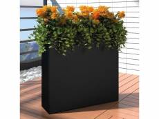 Vidaxl 1 bac rectangle pot de fleurs en rotin noir