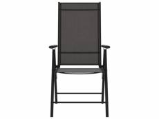 Vidaxl chaises de jardin pliables 6 pcs textilène noir 312179