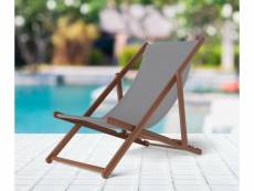 3xeliving lagun premium chaise longue couleur bois gris : hêtre foncé, plage et piscine, barbecue, camping, pêche, pente, hôtel et jardin