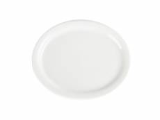 Assiettes ovales blanches 204(l) x 164(p)mm - lot de