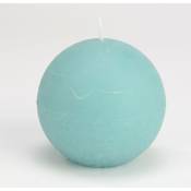 Bougie grande sphère 8 cm bleu azur (lot de 6) - Bleu