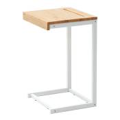 Box Furniture - Table pour tablette / portable eco 50x36x63 cm Blanc-Naturel - Blanc