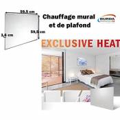 BURDA- Chauffage mural Exclusive Heat,300W, blanc/