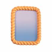 Cadre-photo Braid / Rectangle - Polyrésine / 21.5 x 16.5 cm - & klevering orange en plastique