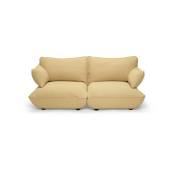 Canapé en polyester jaune miel 210 x 108 cm Sumo -