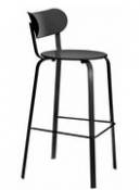 Chaise de bar Stil / H 75 cm - Métal - Lapalma noir