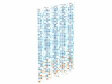 Eisl rideau de douche avec mosaïque bleu-orange 200x180x0,2