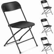 Ensemble de chaises pliantes - 4x Chaise pliante - Pliable - 3 kg - Noir - black - Maxxgarden