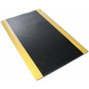 ETM - Tapis ergonomique et comfortable Dyna-Protect Diamond Noir-jaune 60 x 150 cm - Noir/Jaune