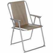 Hesperide - Chaise de camping pliable Grecia - 47 x 53 x 75 - Taupe