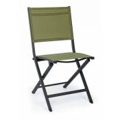 Iperbriko - Chaise d'extérieur en aluminium Vert anthracite