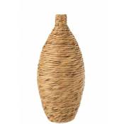 Jolipa - Vase décoratif en bois de jacinthe d'eau naturel 24x24x58 cm