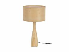 Lampe de table chevet - bambou - 55x32x32 cm LUNAR coloris naturel