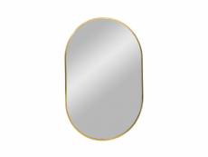 Madrid - miroir ovale en métal 50x80cm - couleur - laiton