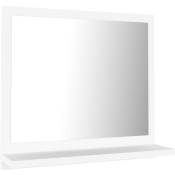 Miroir de salle de bain 40 x 10,5 x 37 cm aggloméré blanc