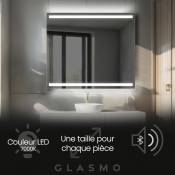 Miroir led Lumineux 60x60 cm Lucy - Carré Rectangulaire de Salle de Bain Mural avec éclairage Blanc Froid 7000K avec Haut Parleur