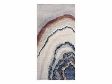 Mona - tapis à poils courts pastel multicolore 80x150cm