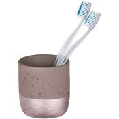 Porte-brosse à dents Wenko Mauve' en céramique grise Ø8,5 x 9 cm