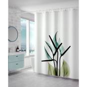 Rideau de douche personnalisé feuille verte fraîche fleur salle de bain rideau de douche épaissie Polyester ceinture crochet rideau de douche
