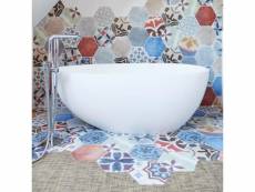 Sensae - baignoire ilot - baignoire moderne ovale - cosy et confortable - solid surface - blanc mat - 76x145x56cm