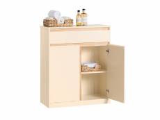 Sobuy bzr79-mi meuble bas de salle de bain avec bac à linge amovible armoire à linge commode pour salle de bain armoire toilette avec 1 tiroir, et 1 p